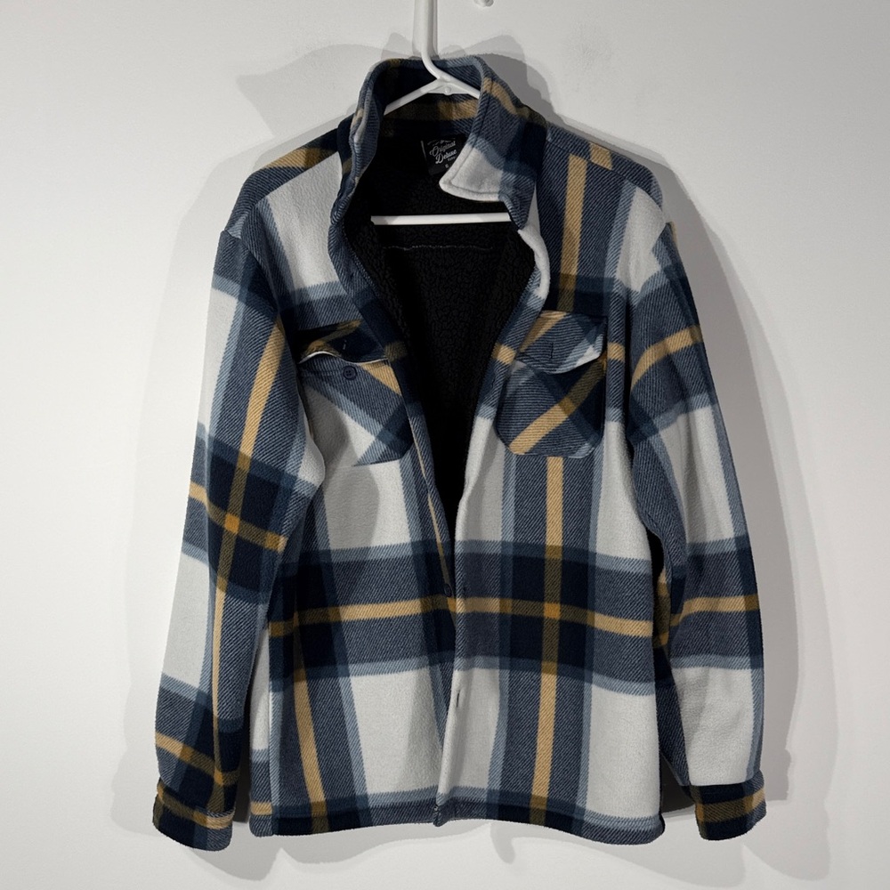 Original Deluxe Blue and Gold Checkered Jacket fits like M